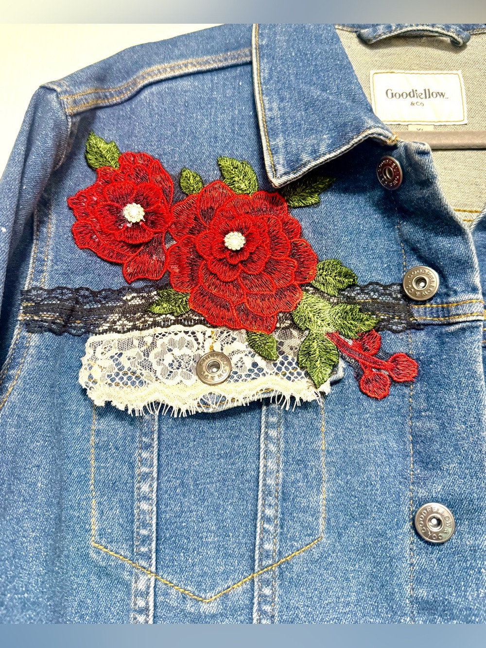 Embellished Stevie Nicks Denim Jacket - Picture 9 of 12
